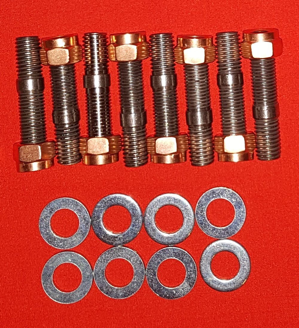 Raptor 660 Titanium Exhaust Studs & Nuts Kit – Ti Studs, Nuts & Gasket – BPRATV, Kibblewhite, Wiseco, OEM Fit